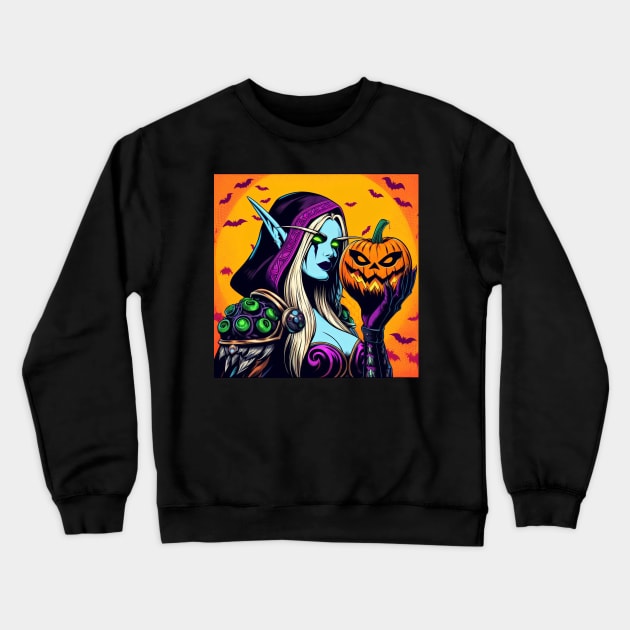 Sylvanas Windrunner Crewneck Sweatshirt by Goth_ink